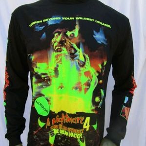 A Nightmare On Elm Street 4 Mens Medium Shirt Freddy Krueger 80's Horror Dream.